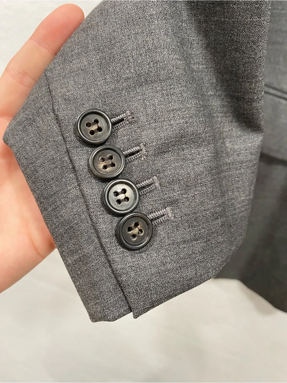 J.Crew Collection Loro Piana Italian Wool Blazer Gray 2-Button Suit Jacket 4